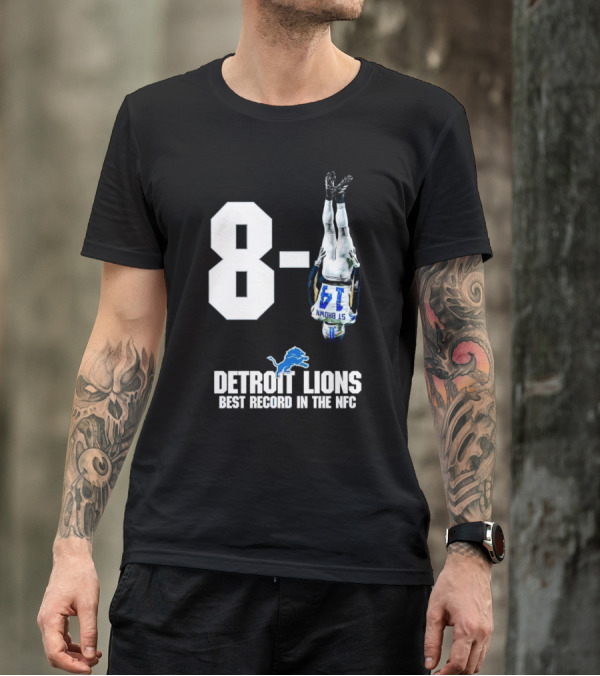Detroit Lions 8-1 Amon-Ra St. Brown Headstand Best Record In NFC T-Shirt