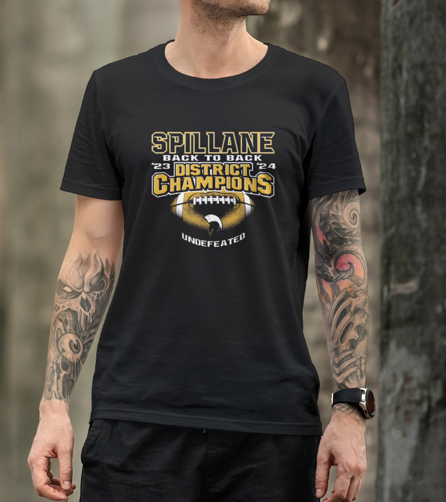 Spillane Back To Back District Champions 23 24 Undefeated Football T-Shirt