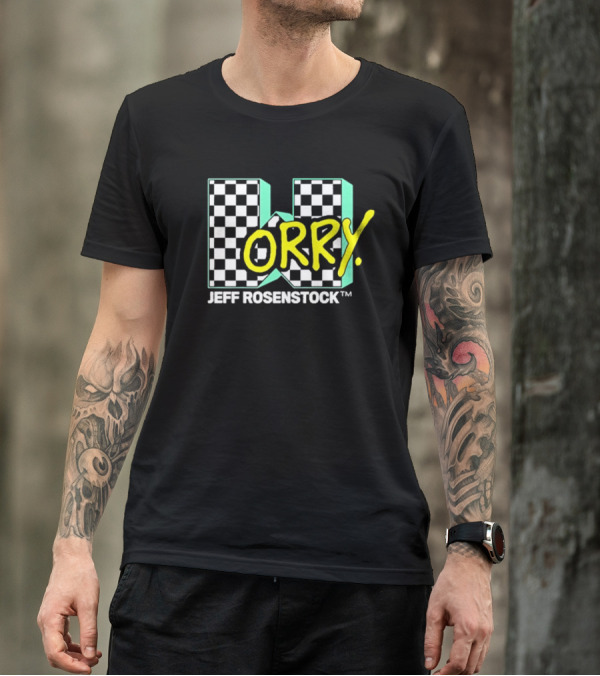 Jeff Rosenstock Worry Checkerboard Design Worry T-Shirt