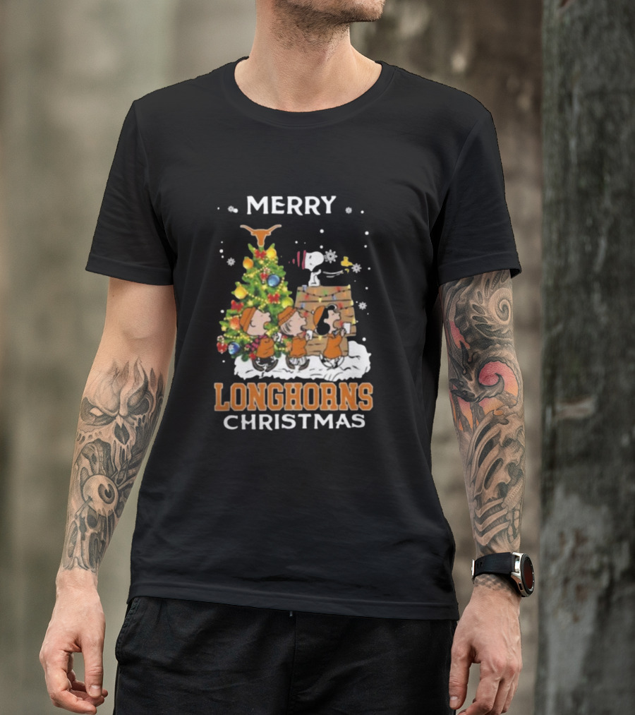 Texas Longhorns Snoopy Christmas T-Shirt