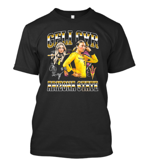Geli Cyr Arizona State Sun Devils Yellow Jersey #8 Volleyball Retro 90s T-Shirt