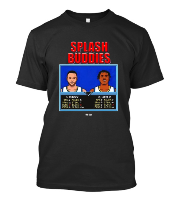 Splash Buddies Dope Era S. Curry B. Hield Retro Stats Basketball Duo T-Shirt