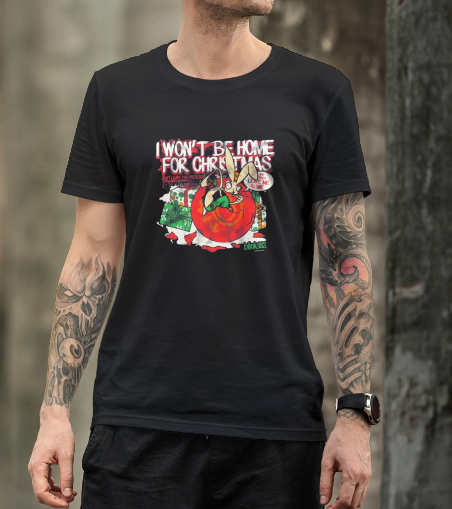 I Won’t Be Home For Christmas With Angry Bunny Blink-182 T-Shirt