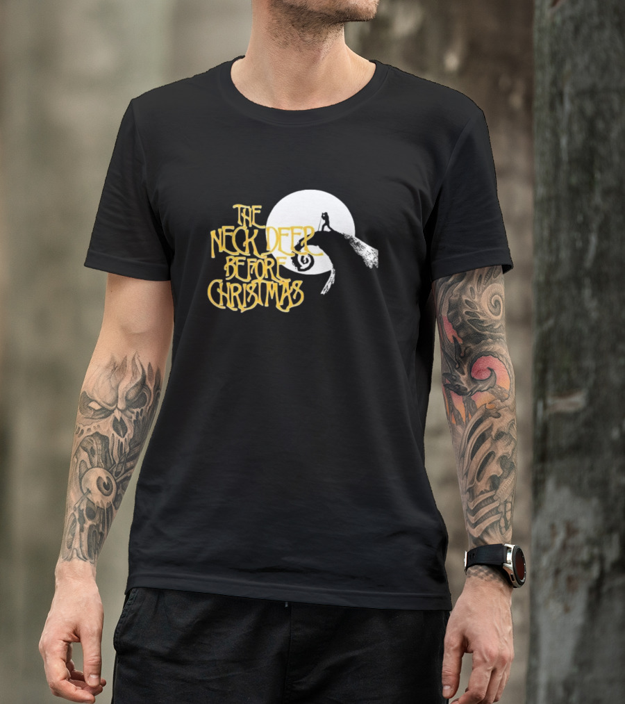 The Neck Deep Before Christmas Moonlit Cliff Scene T-Shirt