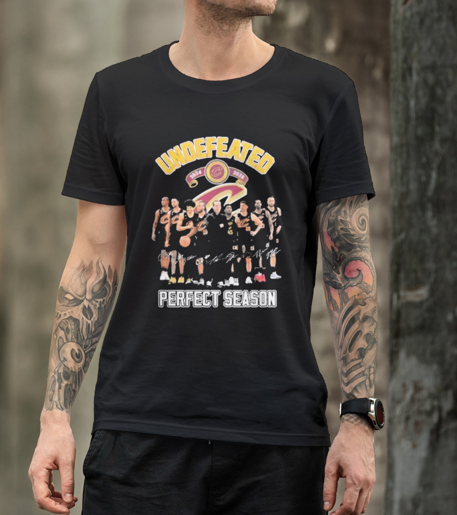 Undefeated Cleveland Cavaliers 2024-2025 Perfect Season Players Signatures T-Shirt
