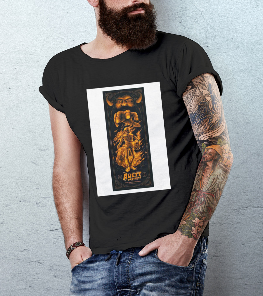 The Avett Brothers St Augustine Amphitheatre Nov 15 2024 Skeleton Fire T-Shirt