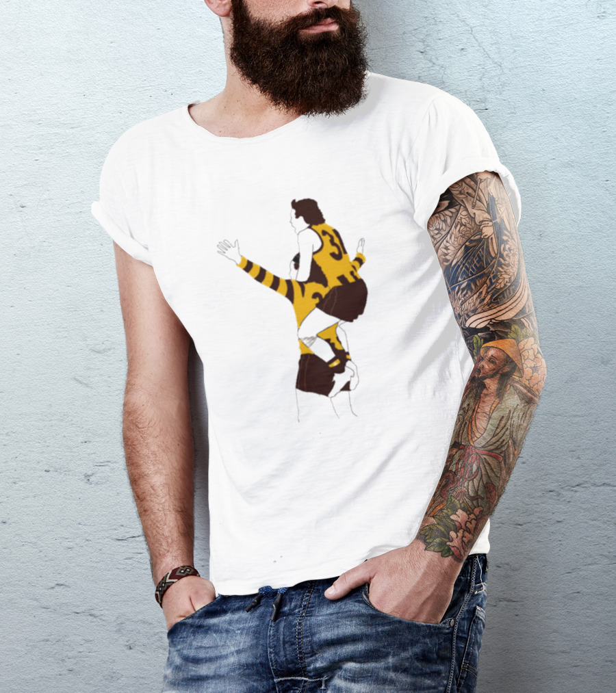 Ginny X Watto Classic Football Celebration Yellow And Black Stripes T-Shirt