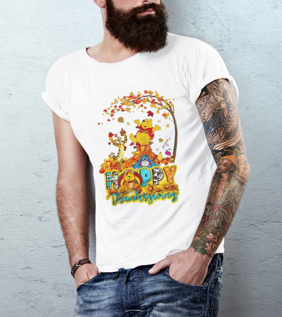 Hoppy Thanksgiving 2024 Winnie The Pooh And Friends T-Shirt