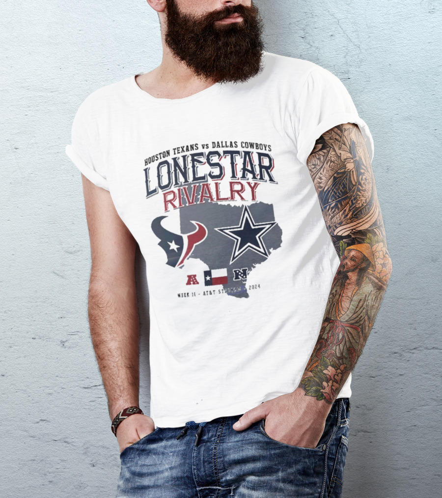 Houston Texans Vs Dallas Cowboys Lonestar Rivalry Week 11 AT&T Stadium T-Shirt