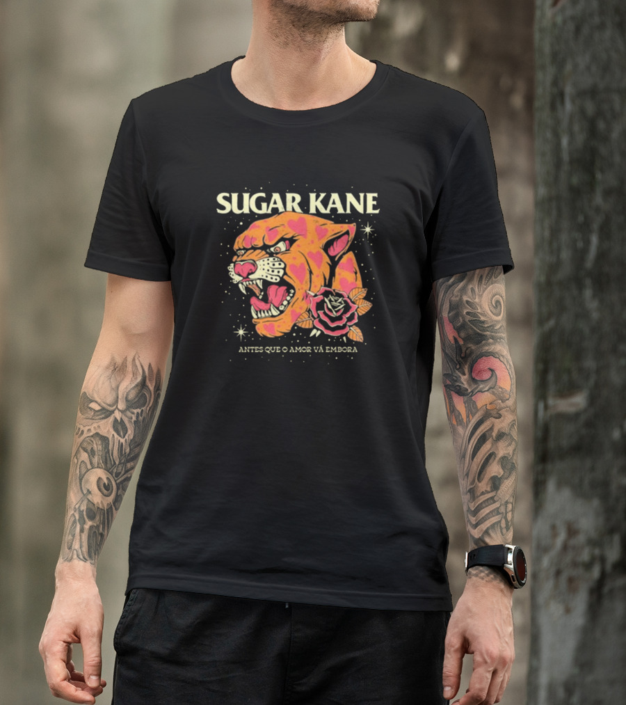 Sugar Kane Antes Que O Amor Vá Embora New Panther Rose T-Shirt