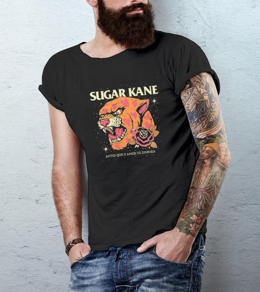 Sugar Kane Antes Que O Amor Vá Embora New Panther Rose T-Shirt