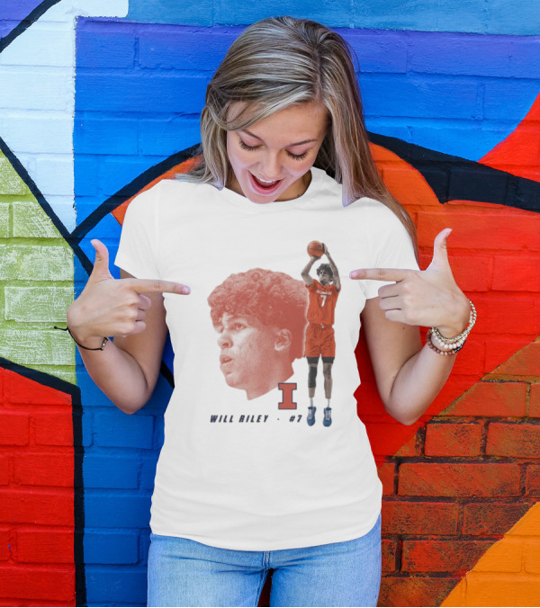 Will Riley #7 Illinois Fighting Illini Big Ten Iconic T-Shirt