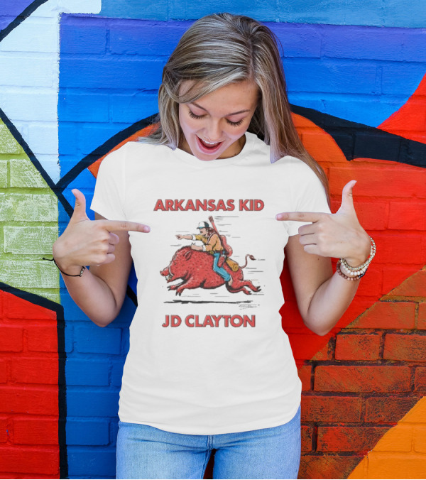 JD Clayton Arkansas Kid Riding Wild Hog Tour T-Shirt