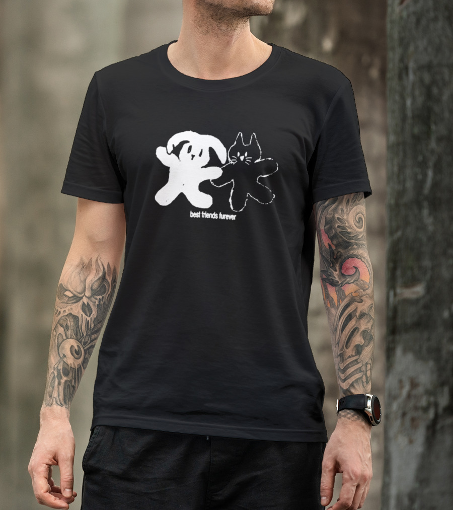 Angeltype Best Friends Furever Puppy And Kitten Duo T-Shirt