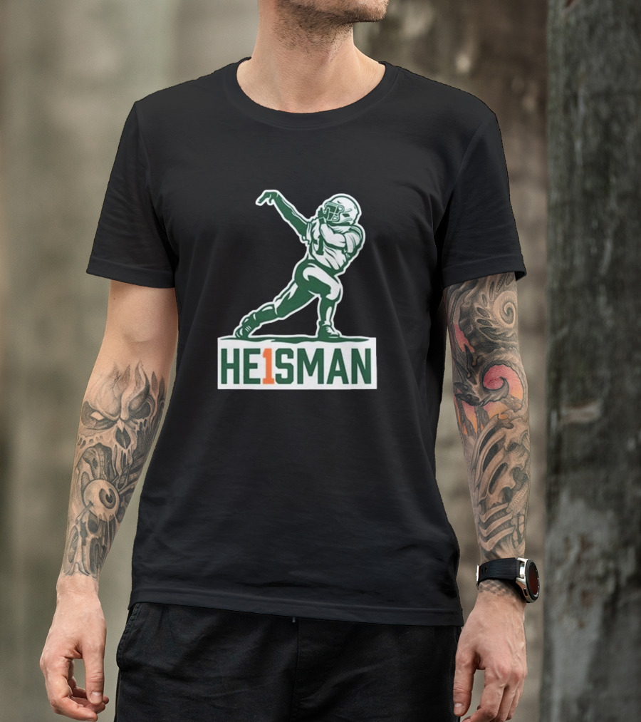 HE1SMAN Football Pose With Jersey Number One T-Shirt