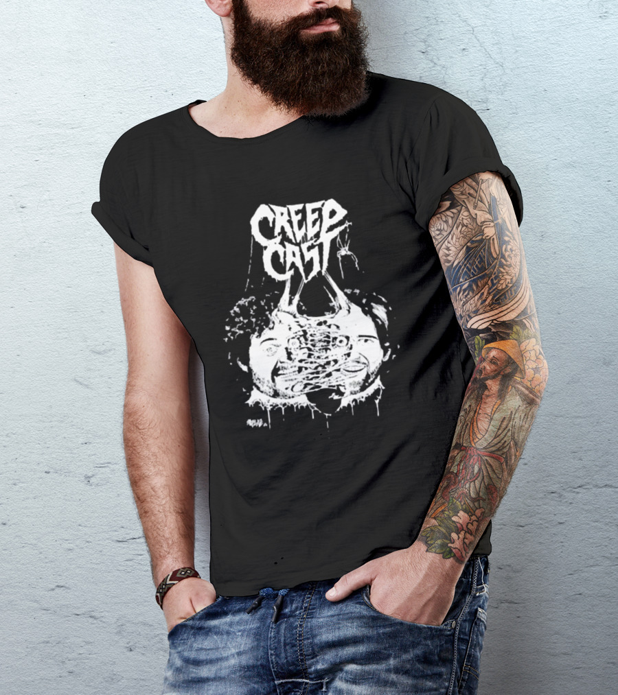 Papa Meat Creep Cast Horror Podcast Faces T-Shirt