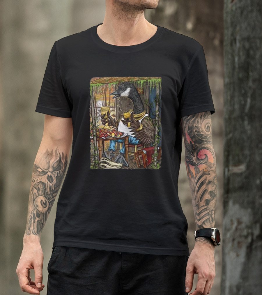 Lil Goosie Wine Toast In Rustic Cabin With Accordion T-Shirt