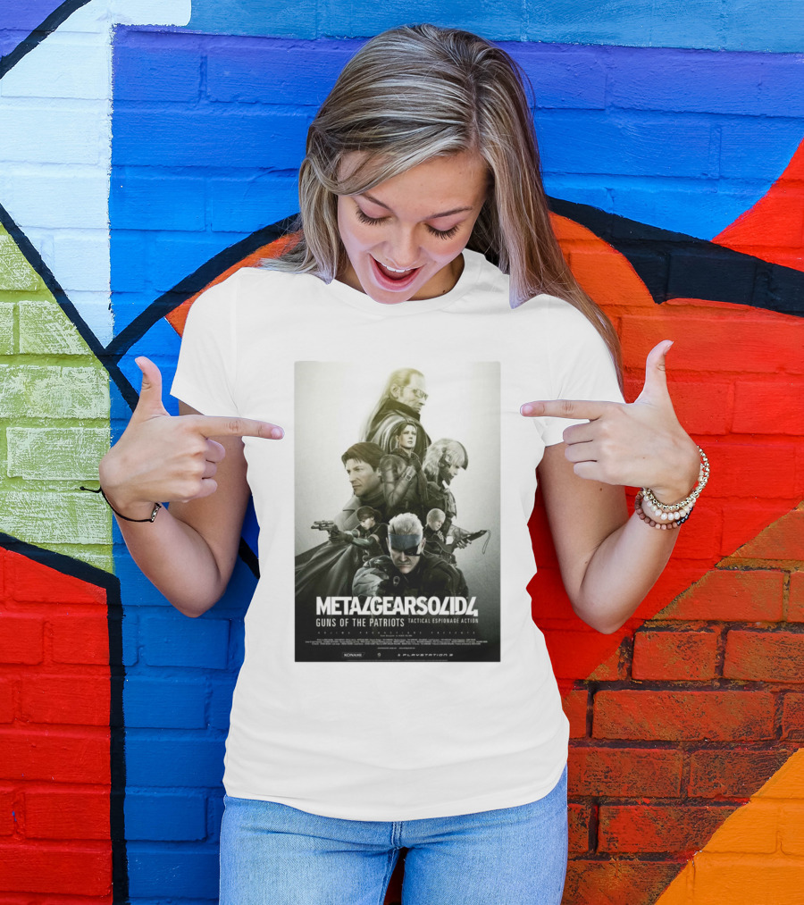Metal Gear Solid 4 Guns Of The Patriots Tactical Espionage Action Konami PlayStation 3 T-Shirt
