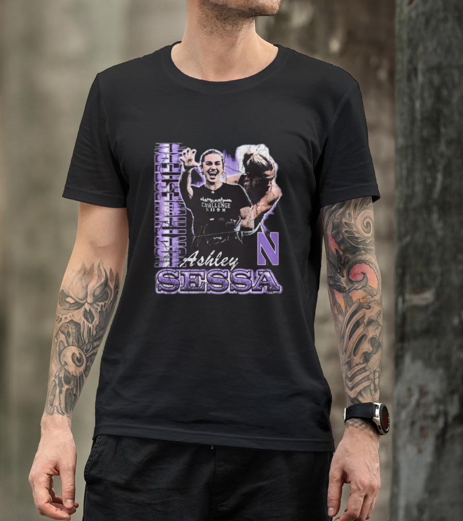 Ashley Sessa Northwestern Challenge 90s Retro Signature N T-Shirt