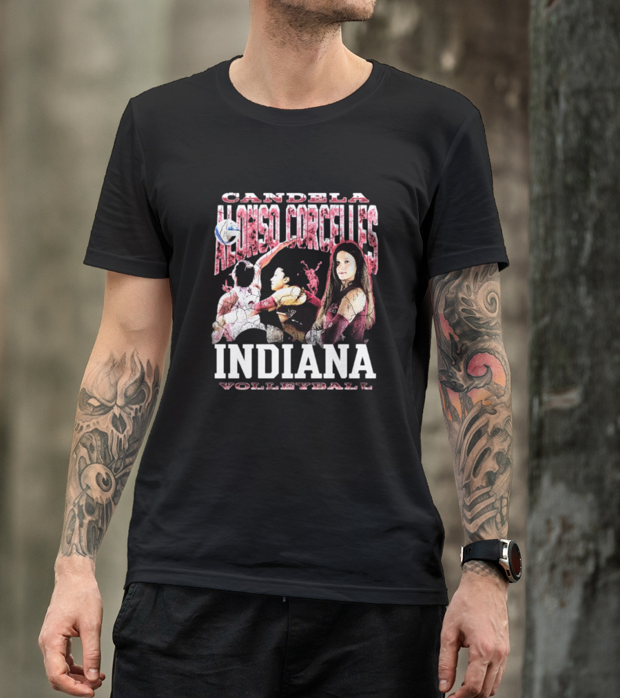 Candela Alonso Corcelles Indiana Volleyball 90s Iconic Hoosiers T-Shirt
