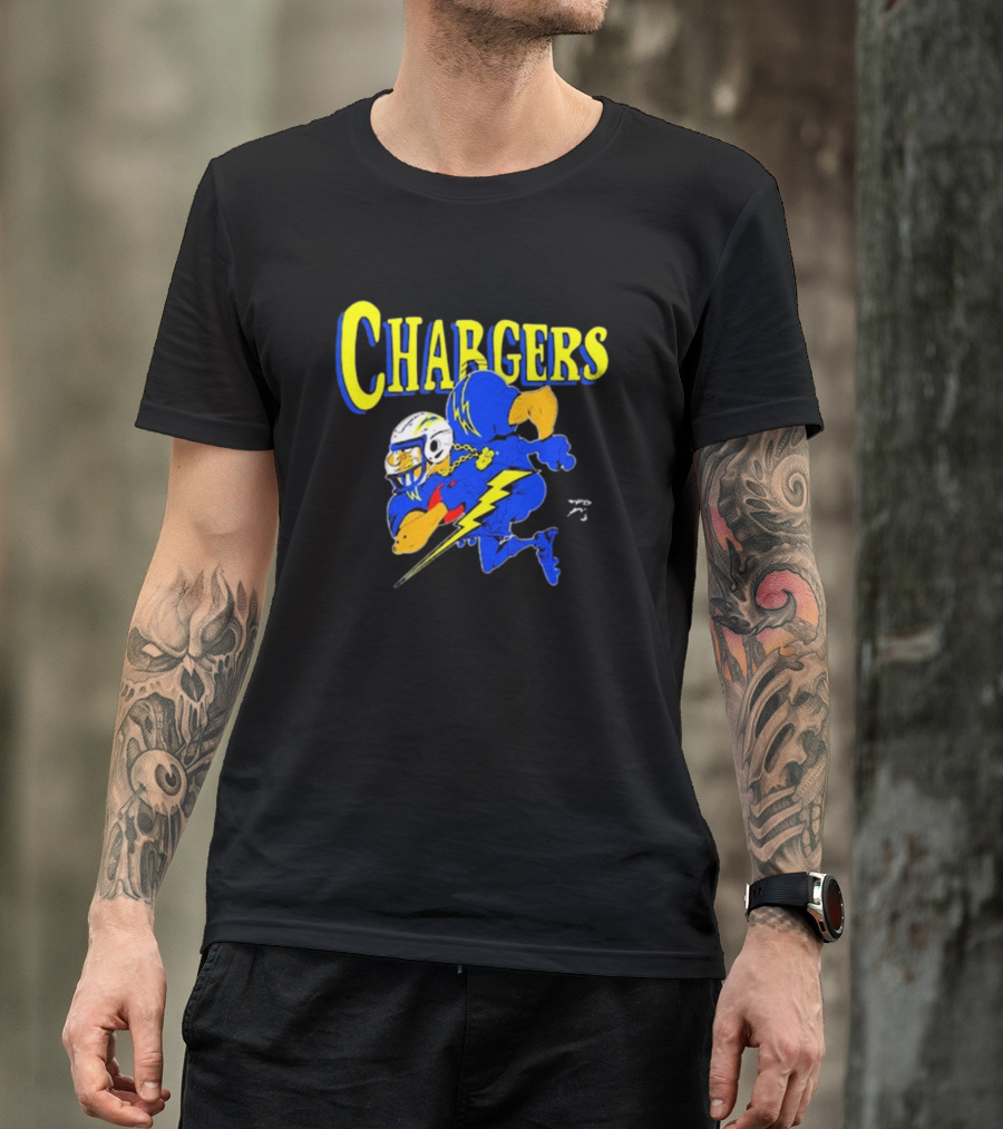 Los Angeles Chargers Crenshaw Skate Club Mascot Football Cartoon Character T-Shirt