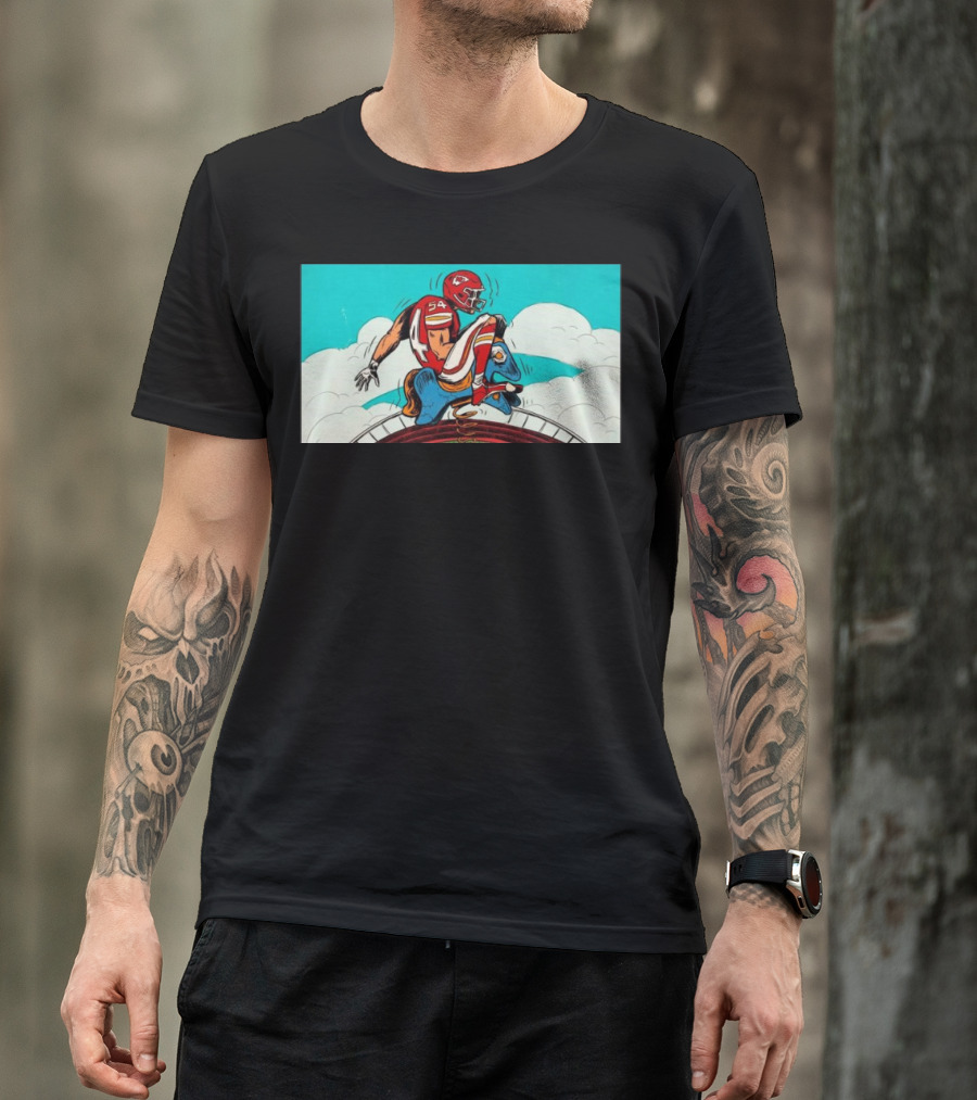 Kansas City Chiefs Vs. Denver Broncos Game-Day Matchup Sky Battle T-Shirt