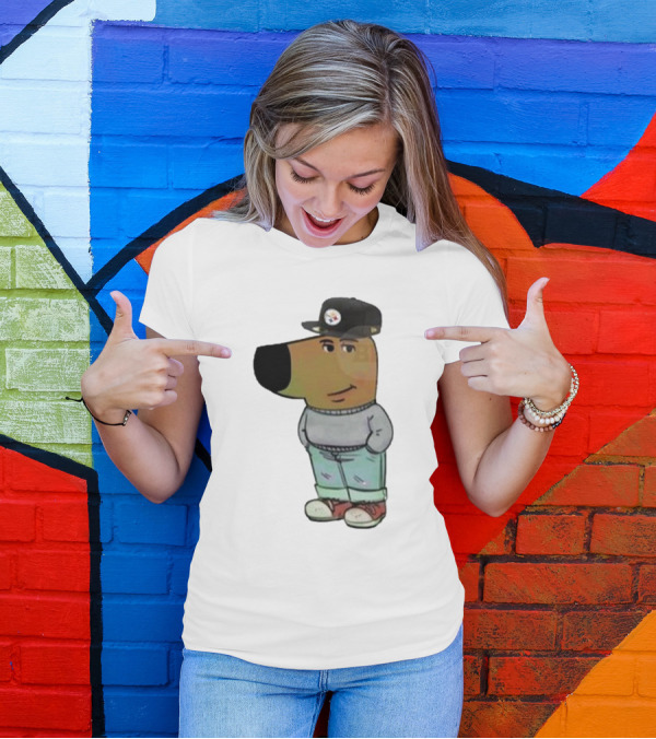 Pittsburgh Steelers NFL Chill Guy Dog Cartoon T-Shirt