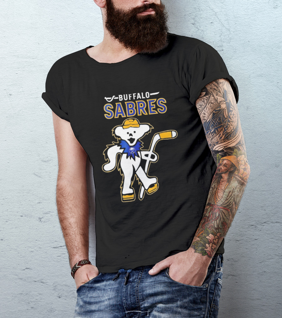 Buffalo Sabres Grateful Dead Dancing Bear Hockey T-Shirt
