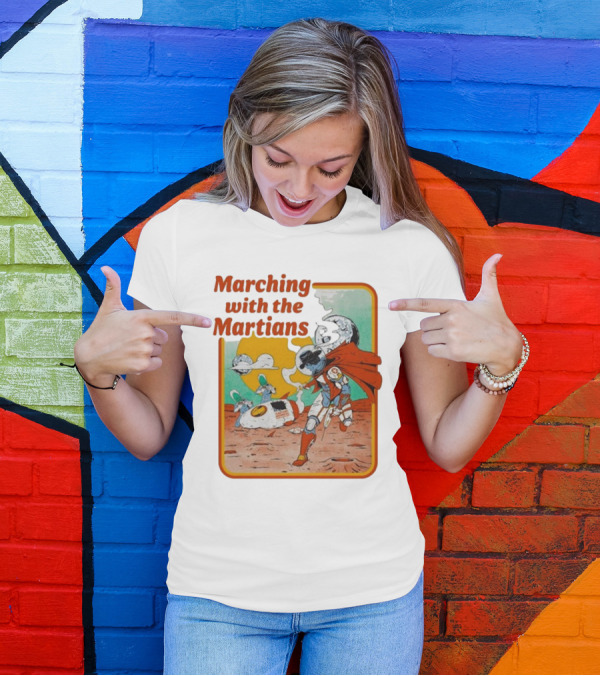 Marching With The Martians Dexter And The Moonrocks Retro Sci-Fi Adventure T-Shirt