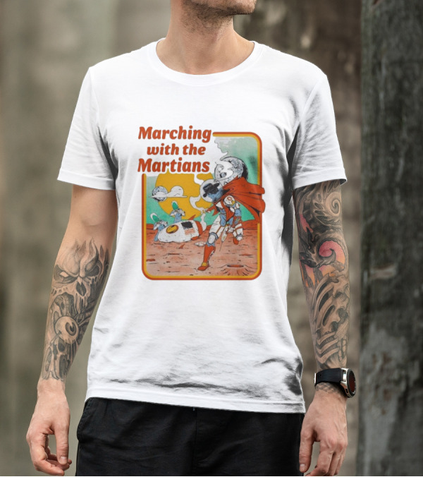 Marching With The Martians Dexter And The Moonrocks Retro Sci-Fi Adventure T-Shirt