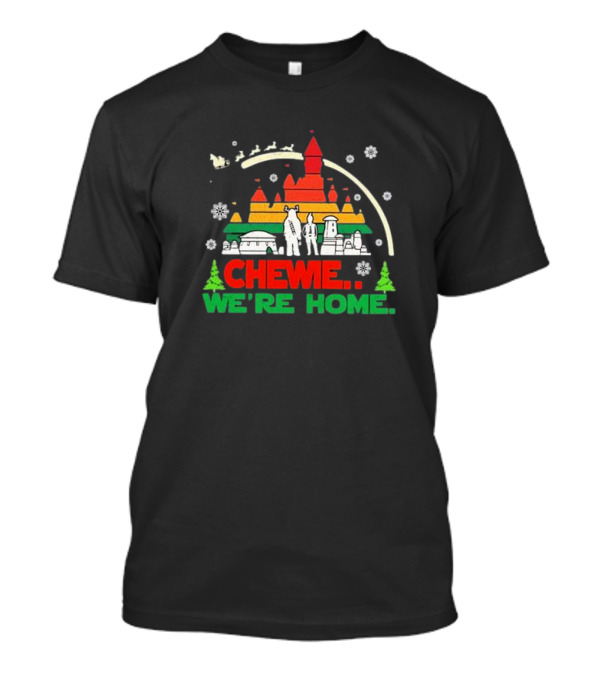 Retro 90s Chewie We're Home Pastel Christmas Snowflakes T-Shirt