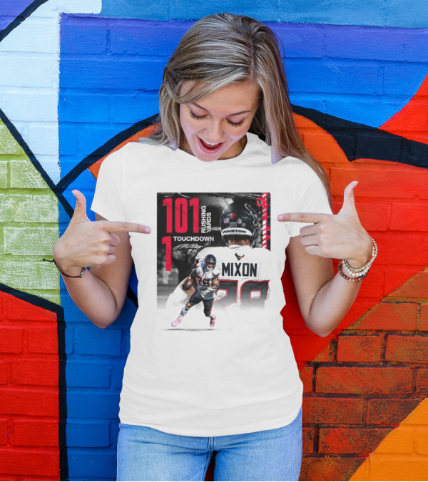 Houston Texans Joe Mixon 101 Rushing Yards 1 Touchdown 28 Signature T-Shirt