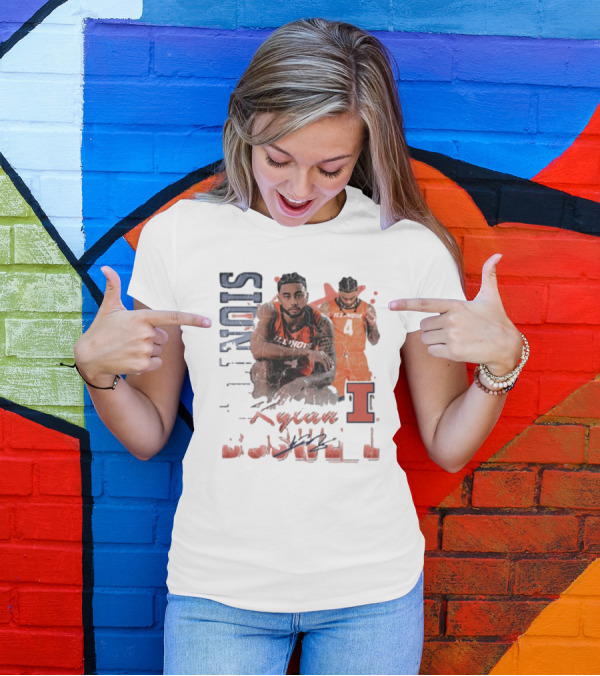 Kylan Boswell Illinois Fighting Illini 90s Signature Classic Player Collection T-Shirt