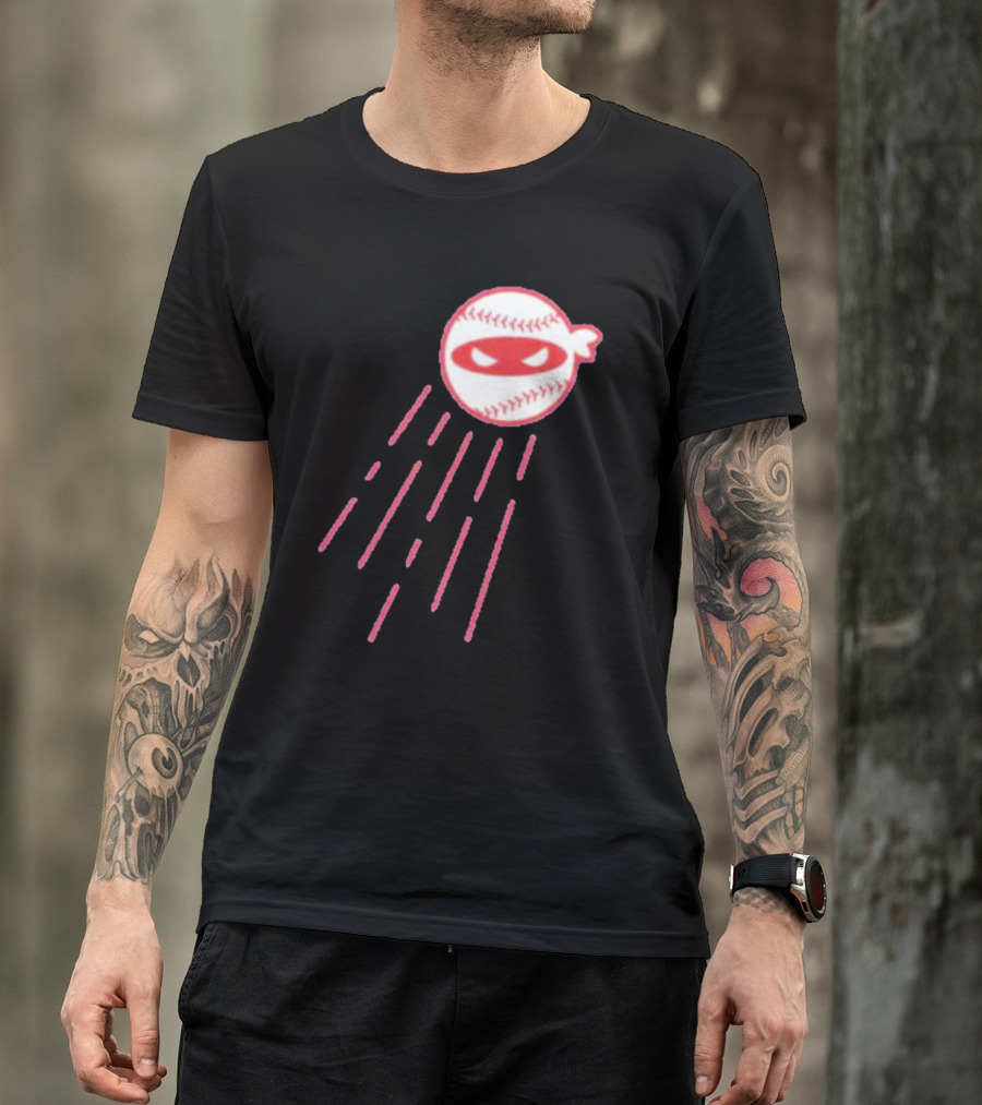 Los Angeles Dodgers Pitching Ninja Baseball Face T-Shirt