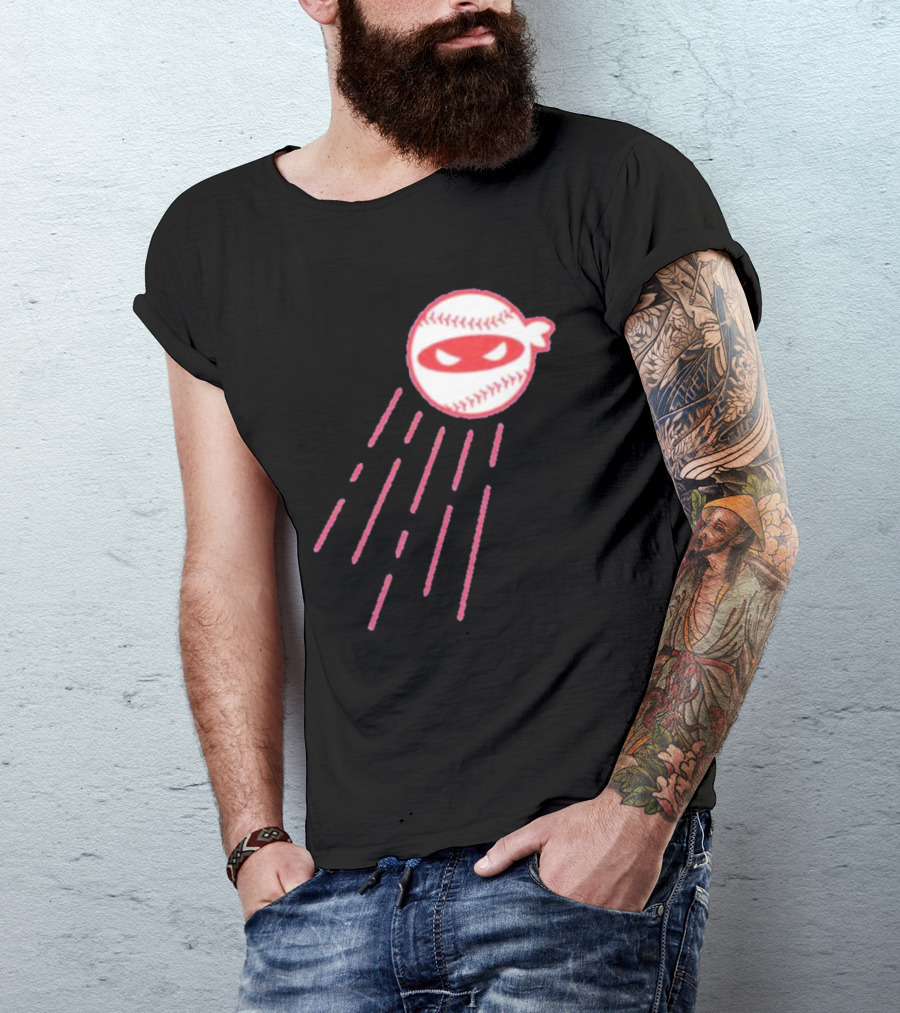 Los Angeles Dodgers Pitching Ninja Baseball Face T-Shirt