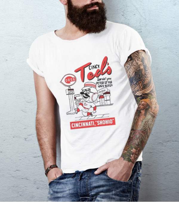 Goose Cincy Ted's Servin' You Perfect Style Cincinnati Shohio Nov 8-10 T-Shirt