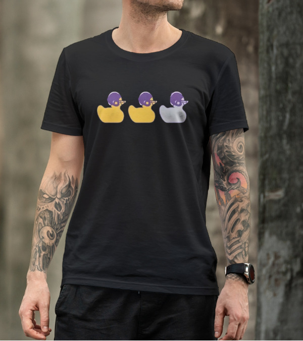 Minnesota Vikings Duck Duck Gray Duck Helmet Trio T-Shirt