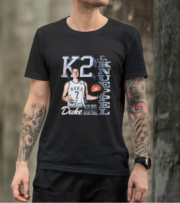 Kon Knueppel K2 Duke Blue Devils Basketball 90s Signature T-Shirt
