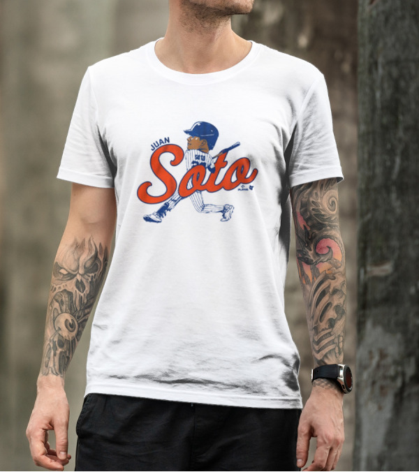 Juan Soto Caricature MLB New York Mets Queens T-Shirt