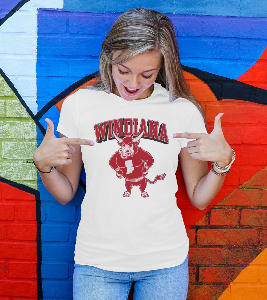 Windiana Indiana Hoosiers Football Bull Mascot T-Shirt