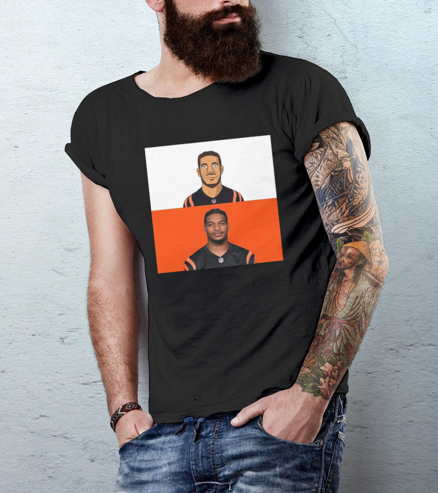 Ja’Marr Chase Cincinnati Bengals The Simpsons NFL Themed Drawing T-Shirt