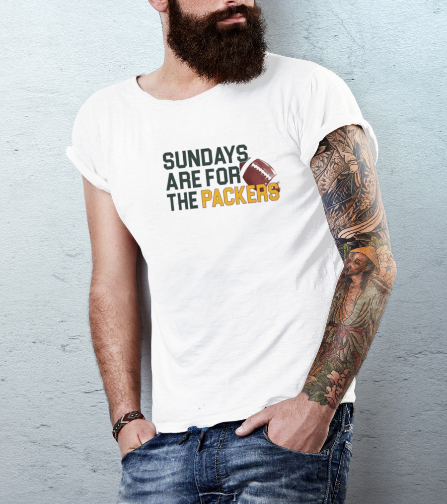 Sundays Are For The Green Bay Packers Football NFL Fans T-Shirt