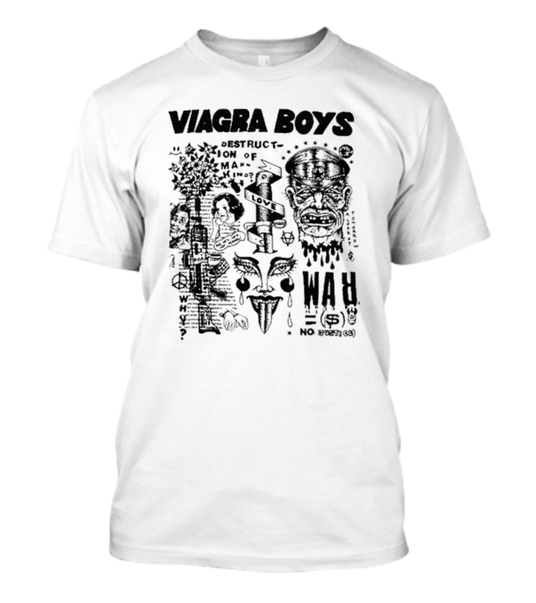 Viagra Boys Love Destruction Of Mankind No War T-Shirt