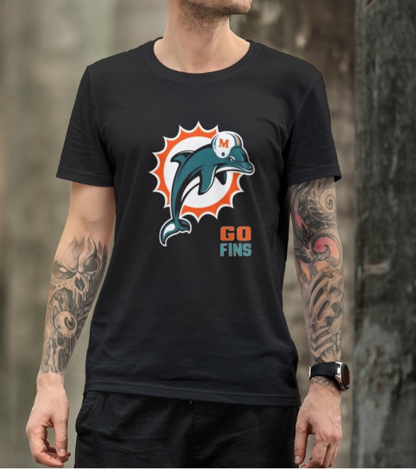Golf X Dolphins Go Fins M Helmet T-Shirt