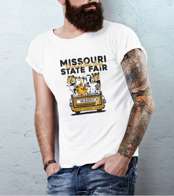 Missouri State Fair Mizzou Summers Best Story Truck With Animals T-Shirt
