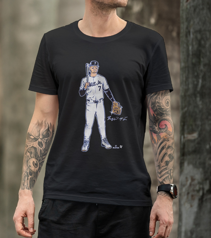 Bobby Witt Jr Signature Kansas City Royals MLB Silver Gold Seven T-Shirt