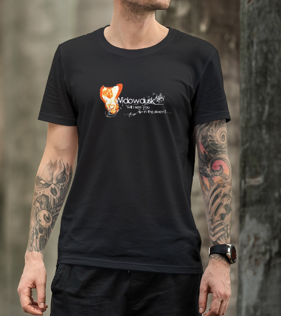 Widowdusk Will I See You In The Storm Fiery Orange Abstract T-Shirt