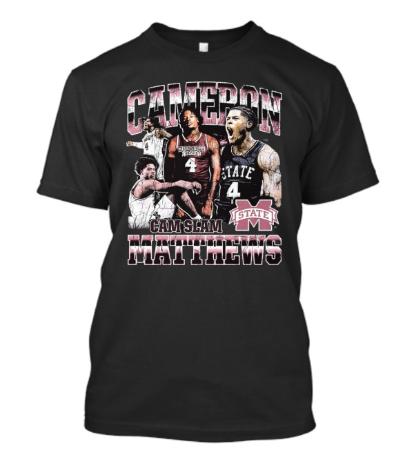 Cameron Matthews Cam Slam Mississippi State Basketball Bulldogs 90s T-Shirt