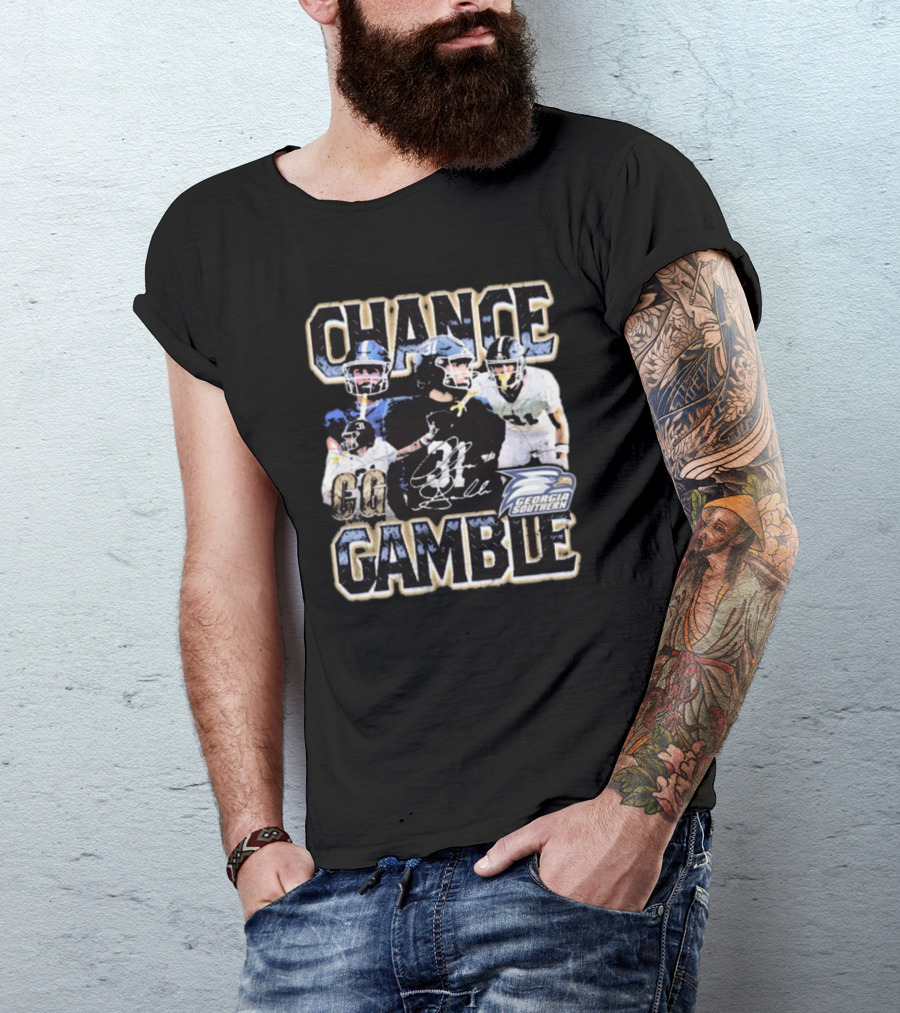 Chance Gamble Georgia Southern Eagles Football Go Signature 90s T-Shirt