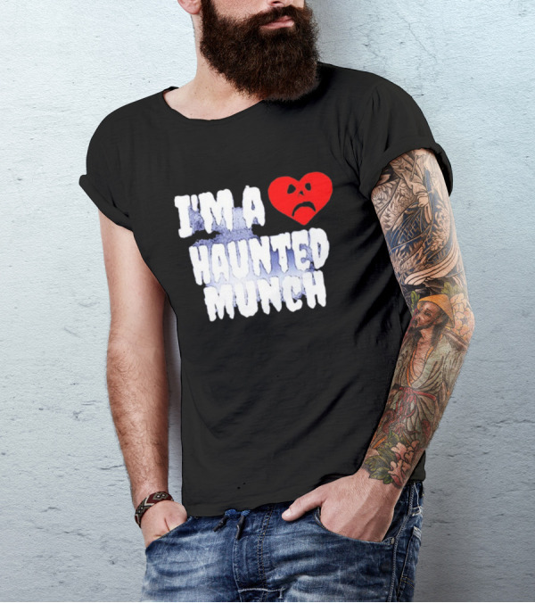 I’m A Haunted Munch Heart Sad Face T-Shirt